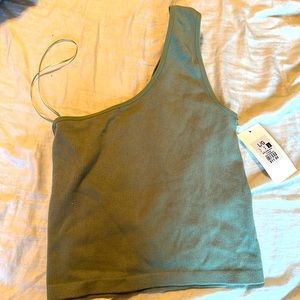 Olive green Crop top